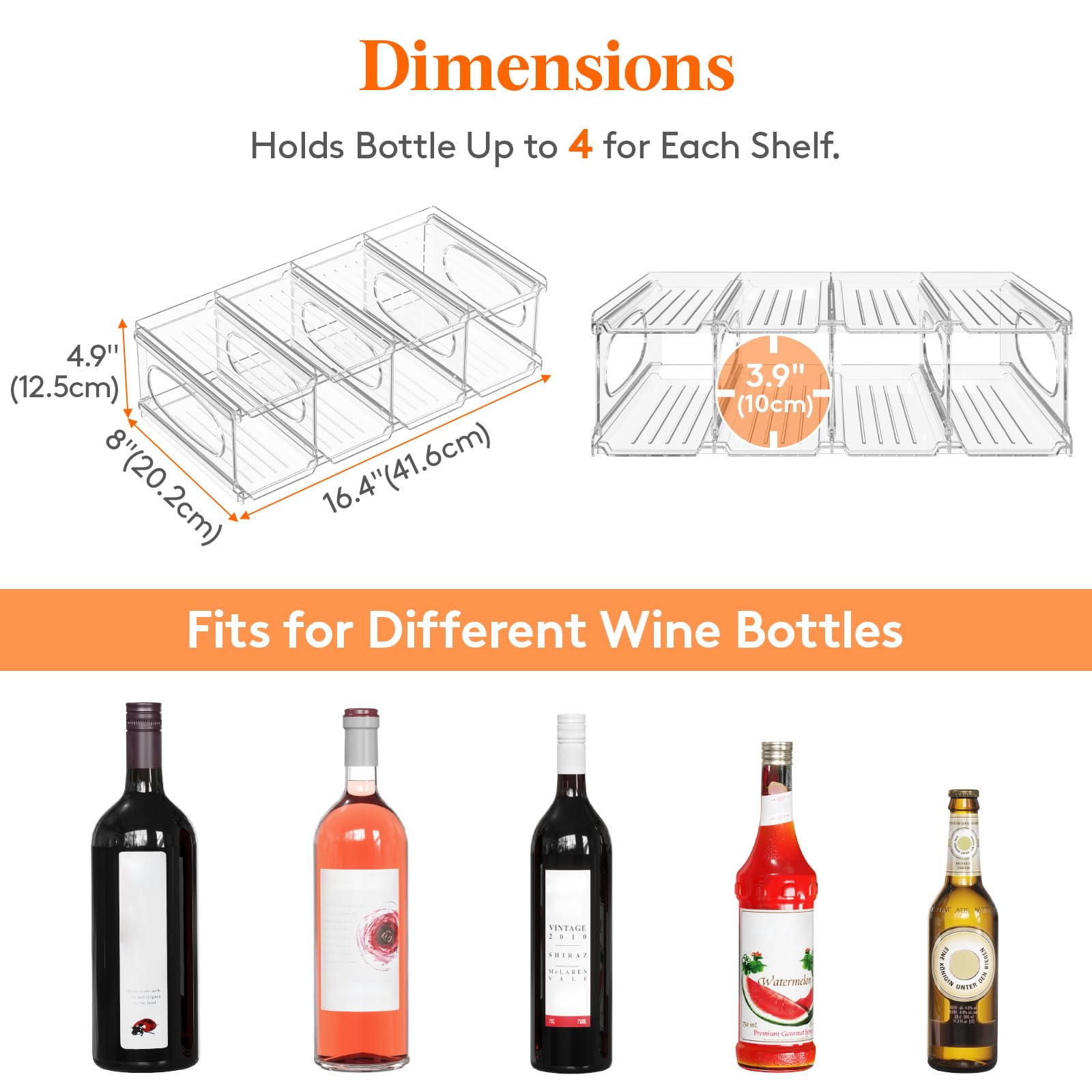 Lifewit inserto de soporte robusto mantiene botellas en su sitio.