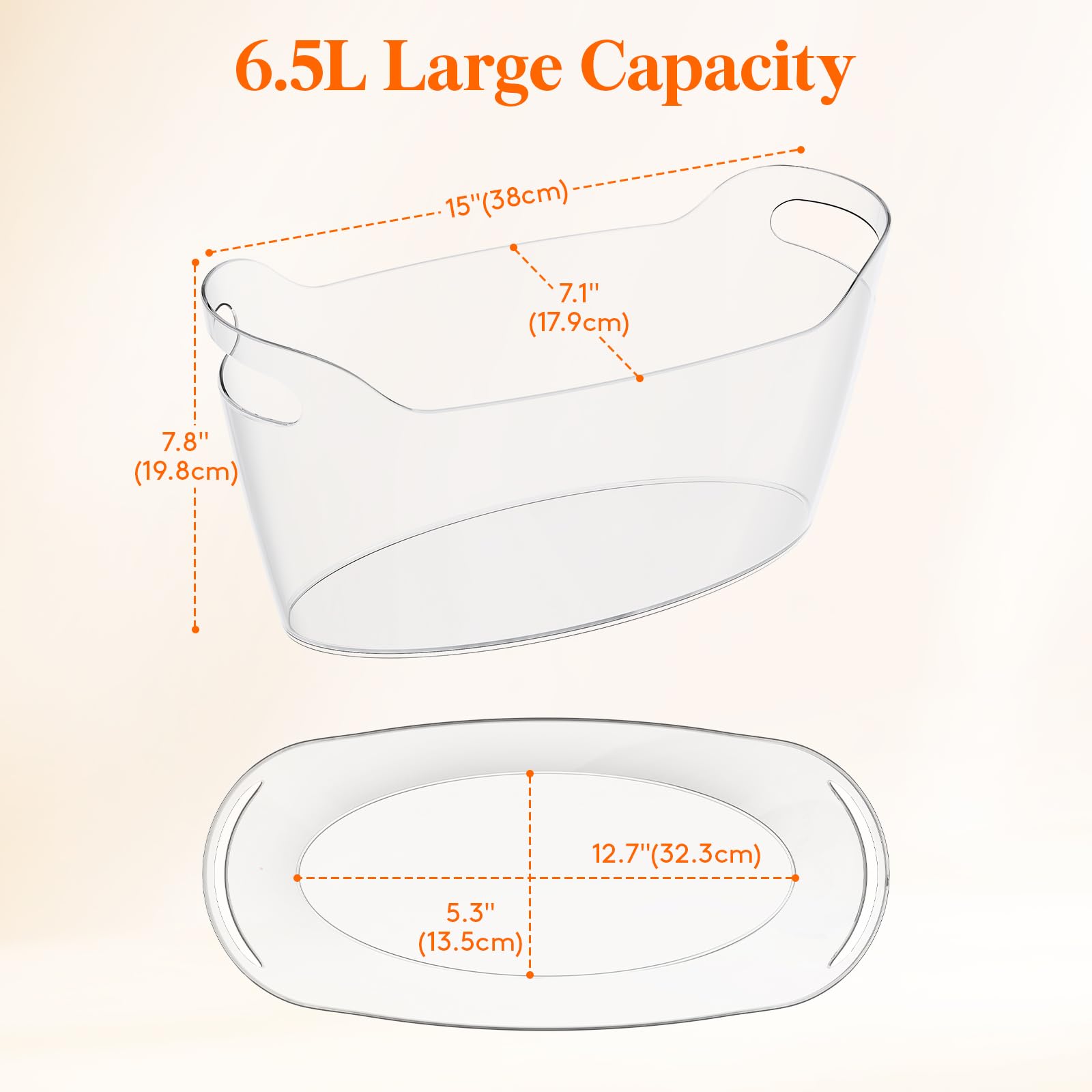 Cubeta Lifewit con manijas dobles para transportar fácilmente