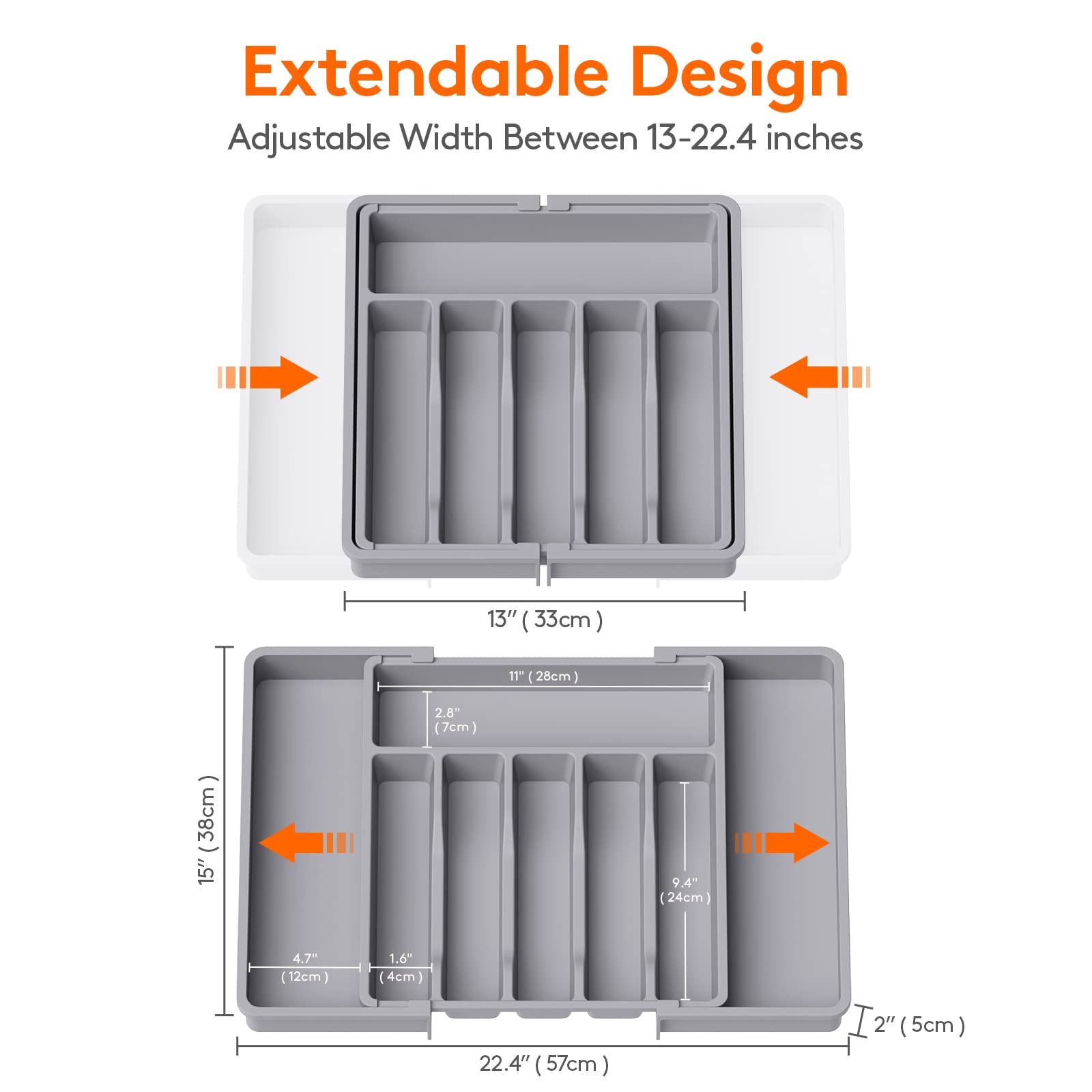 Material PP sin BPA Lifewit, seguro para almacenamiento de cubiertos