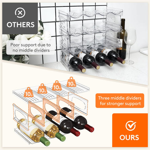 Lifewit organizador de botellas para frigorífico facilita el acceso.