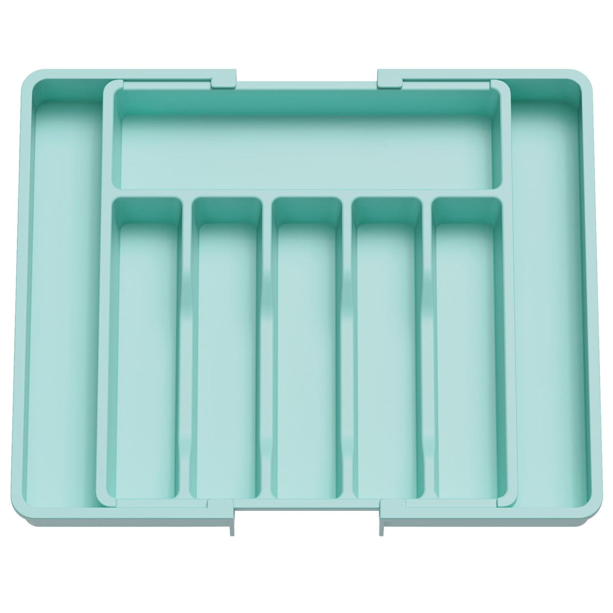 Lifewit organizador de cajón para cubiertos deslizante en turquesa, acceso rápido y orden.