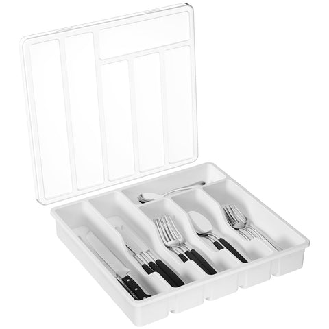 Organizador Lifewit con tapa para cubiertos mantiene orden y limpieza