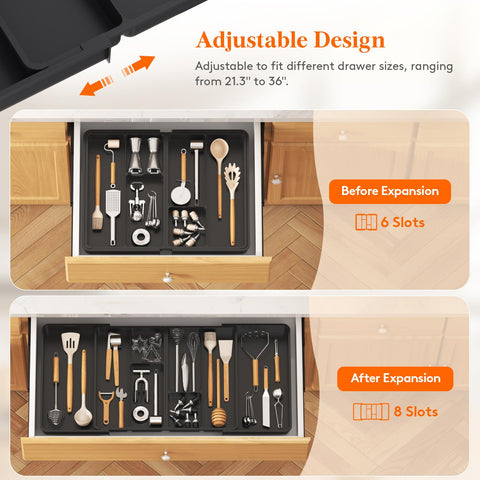 Lifewit Organizador cubiertos modular ensamble fácil para adaptar el espacio