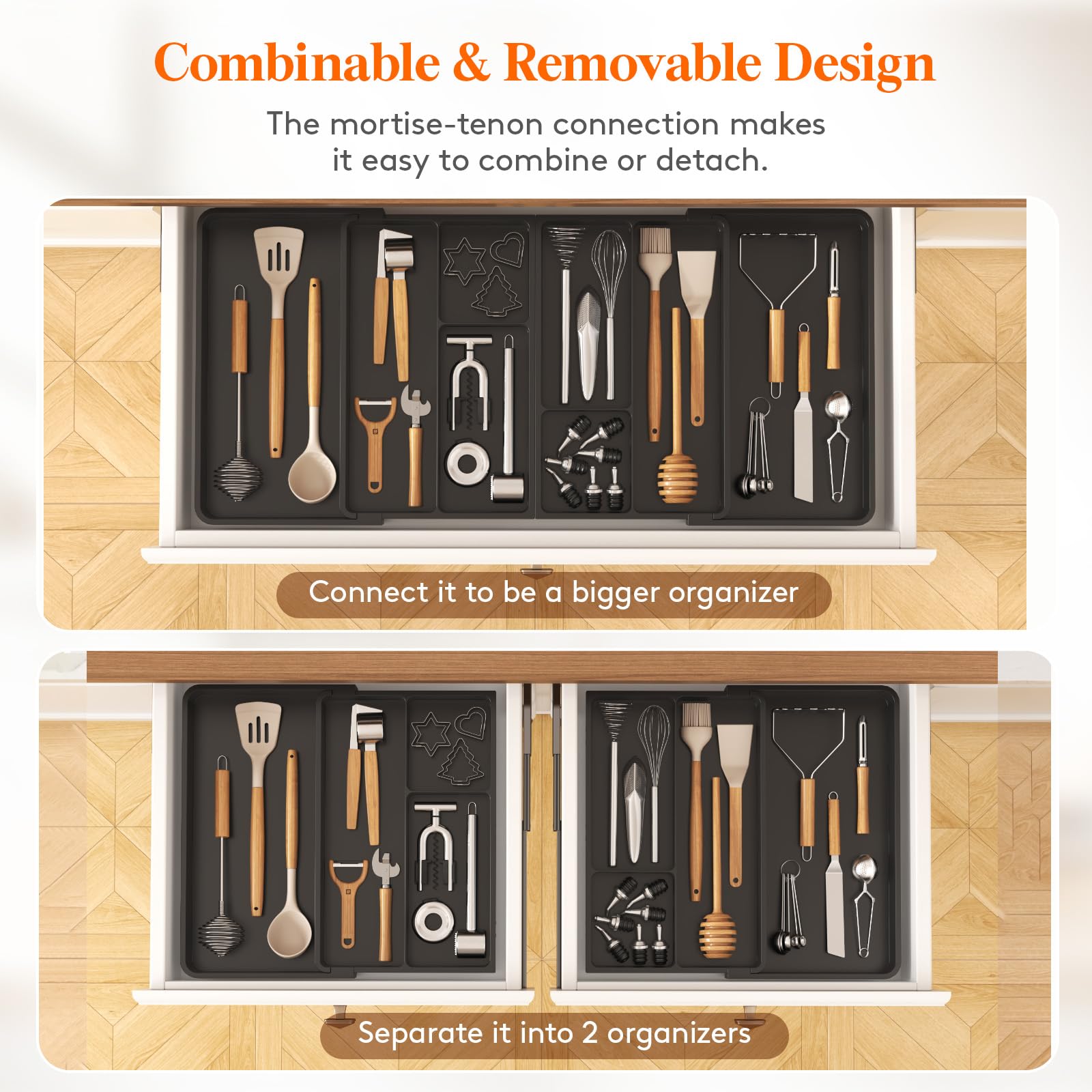 Lifewit Organizador cubiertos PP resistente, libre de BPA para seguridad