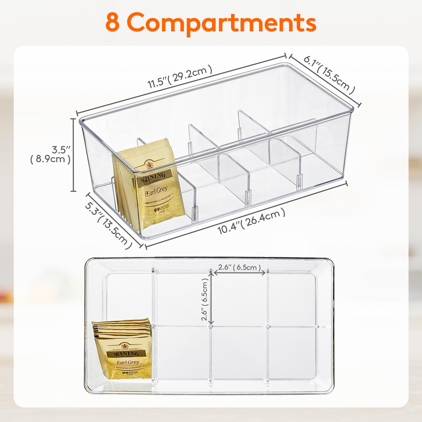 Lifewit organizador de té, uso múltiple para azúcar y sobres edulcorantes.