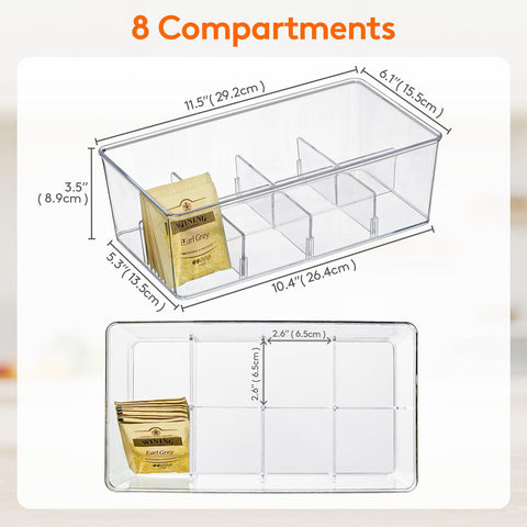 Lifewit organizador de té, uso múltiple para azúcar y sobres edulcorantes.