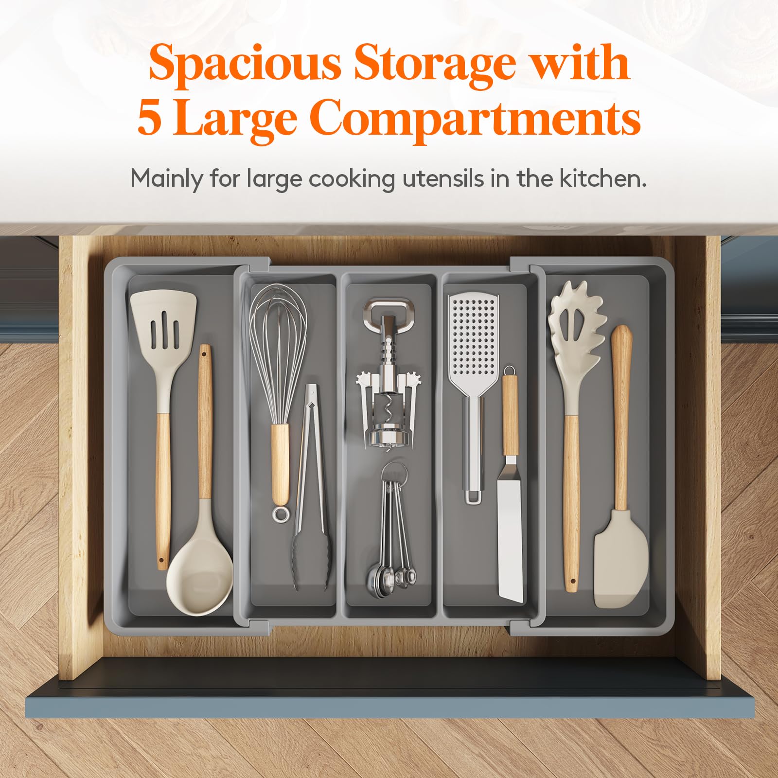 Lifewit organizador, ajuste de ancho de 13 a 22,4 pulgadas para cajones.