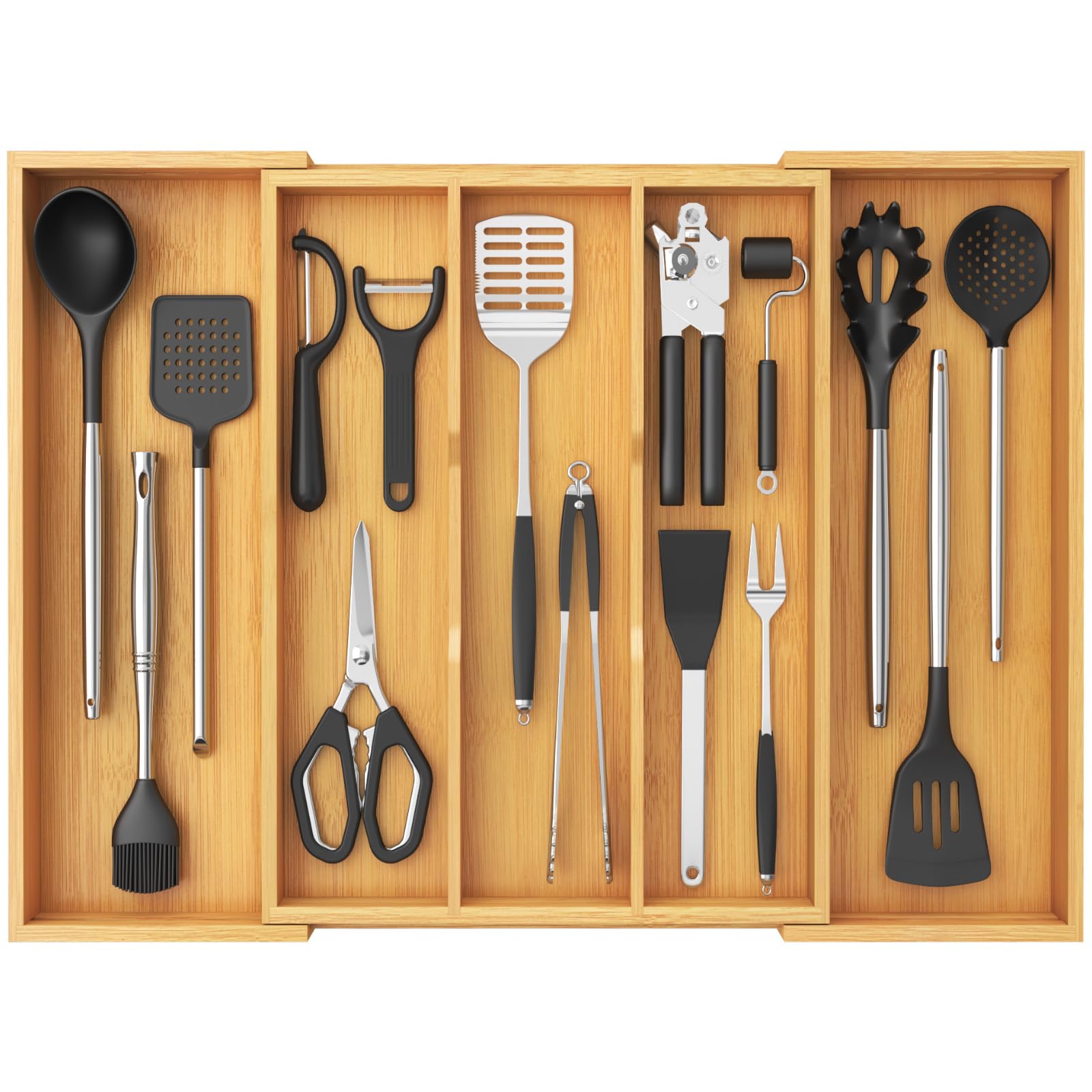 Lifewit organizador de utensilios para cajón extensor facilita acceso rápido