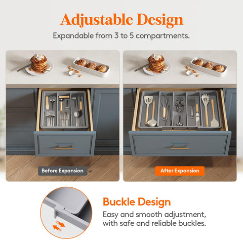 Lifewit organizador plástico sin BPA para uso seguro.