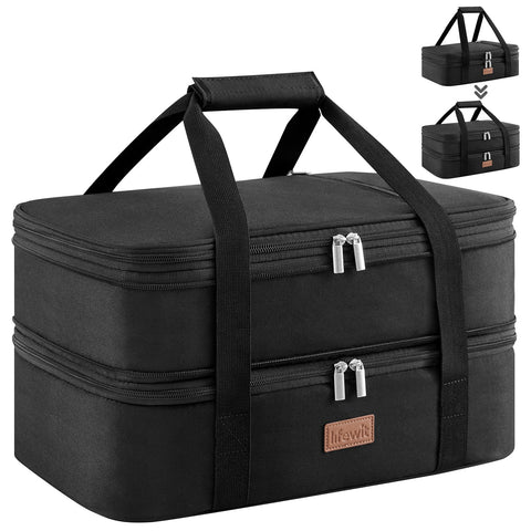 Lifewit porta cazuelas; exterior aislado para transporte cómodo de comidas.