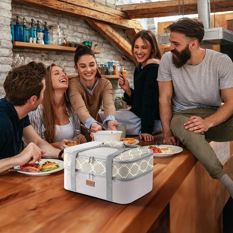 Lifewit porta-cazuela amplia, ideal para potlucks y picnics.