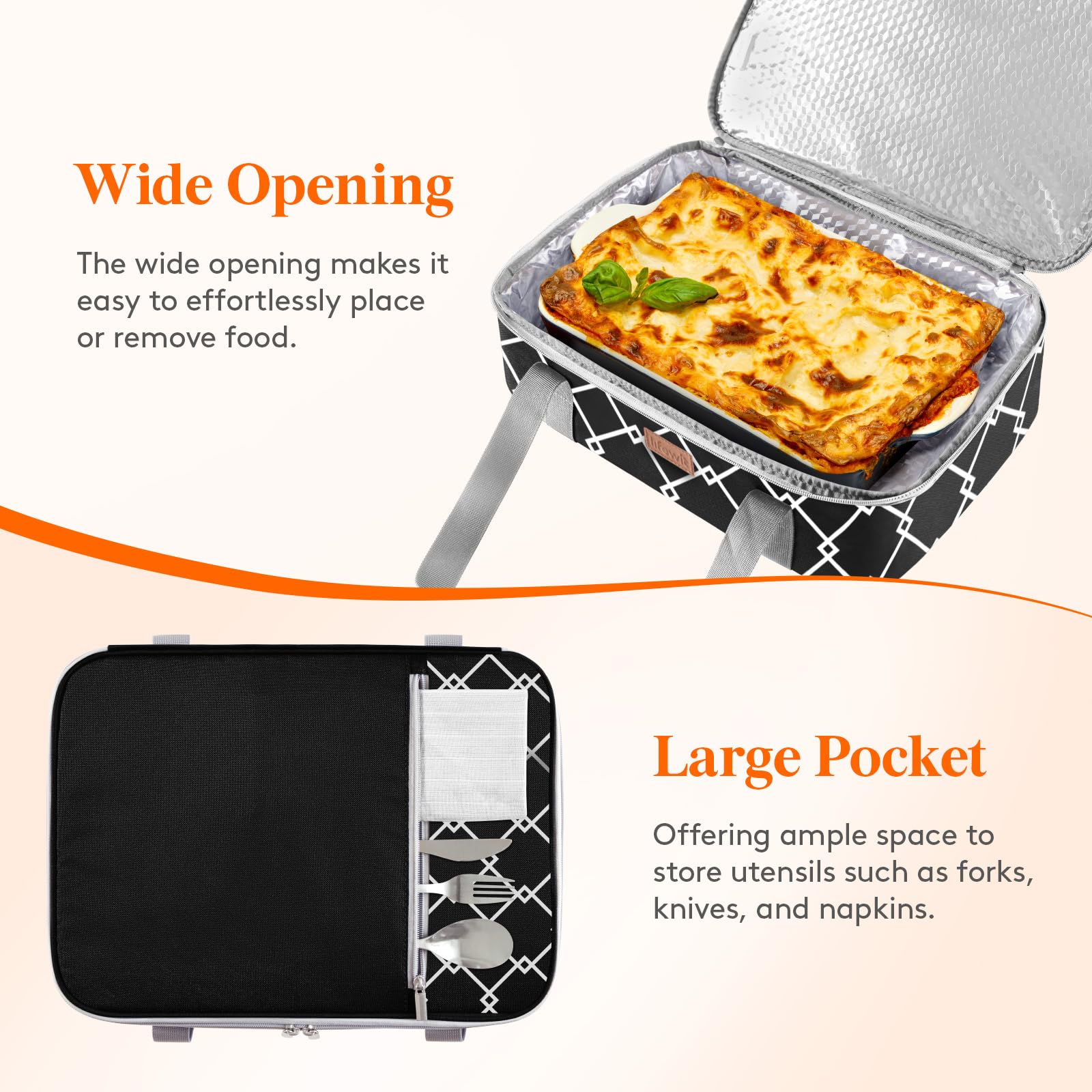 Lifewit porta-cazuelas, bolsillo superior para utensilios a mano