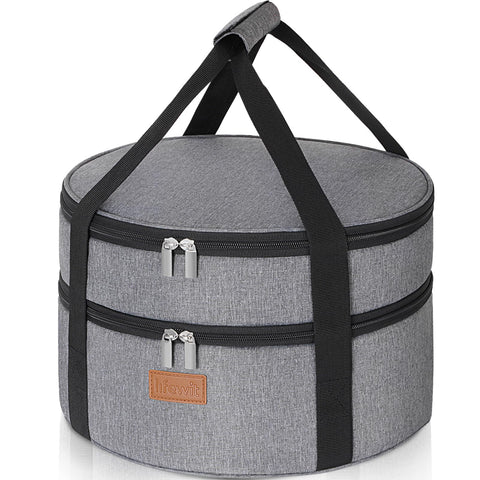 Lifewit porta cazuelas doble capa redonda para transportar guisos calientes