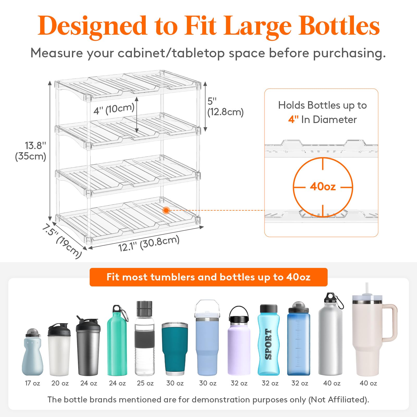 Lifewit Portabotellas de vino en transparencia para exhibir etiquetas con estilo.