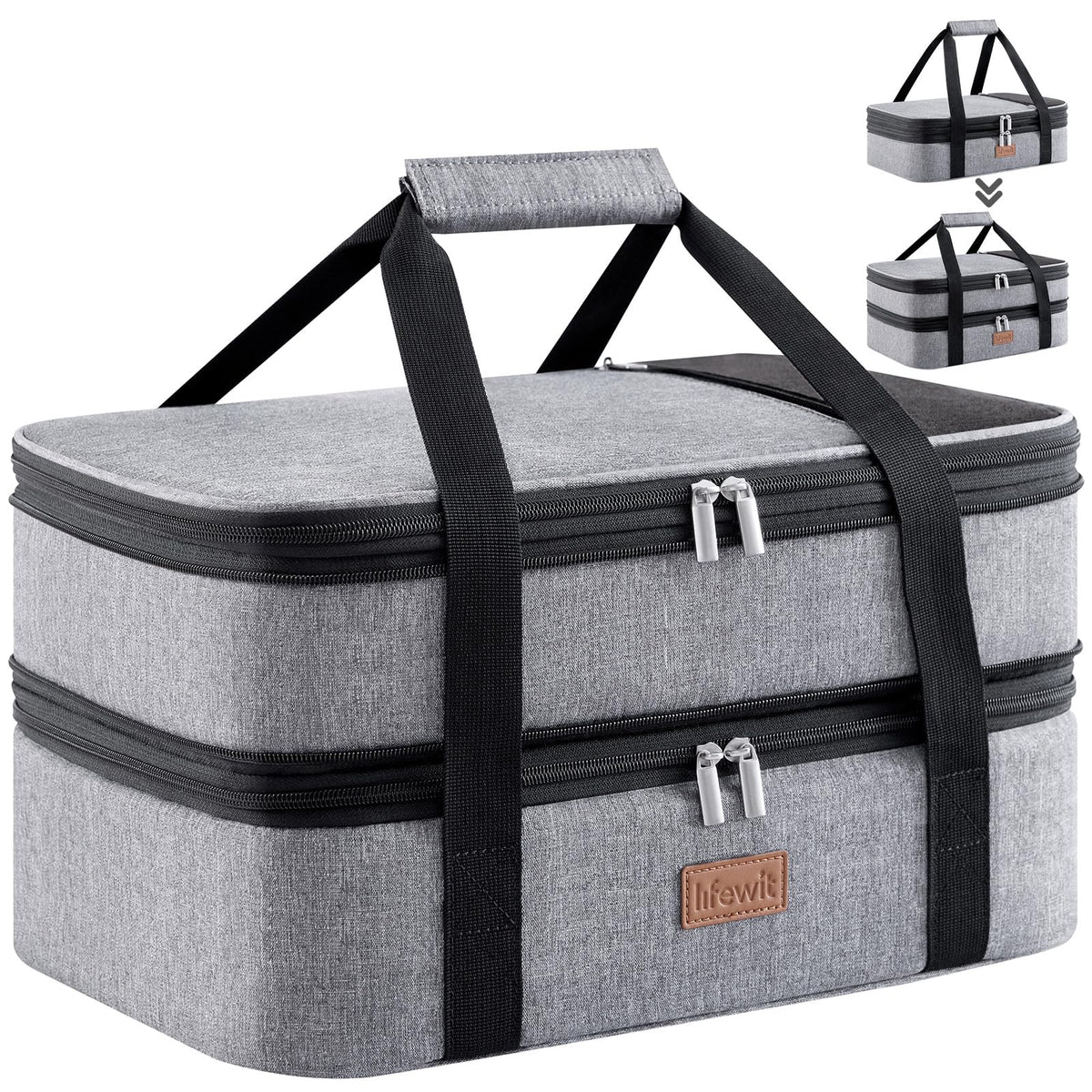 Lifewit portacazuela aislado ampliable para transportar comidas calientes en eventos