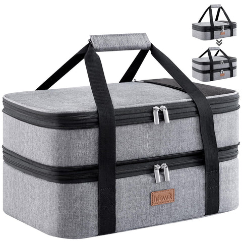 Lifewit portacazuela aislado ampliable para transportar comidas calientes en eventos