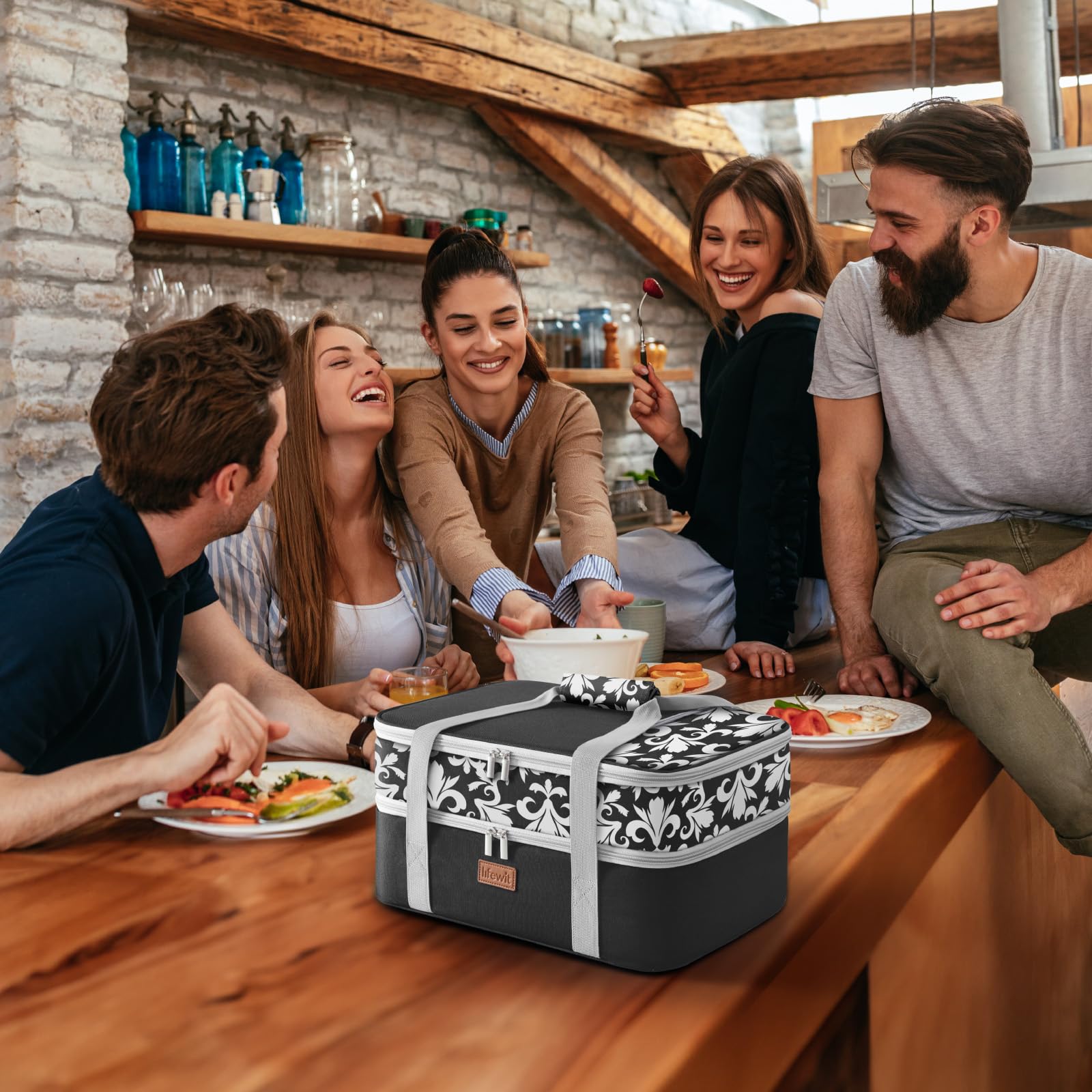 Ideal para potlucks y picnics con Lifewit Portacazuelas