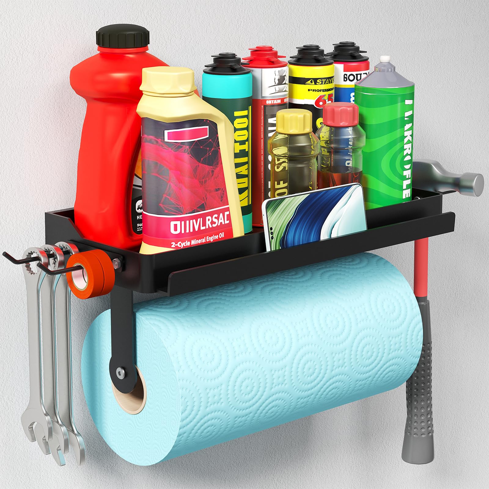 Lifewit portarrollos de papel con estante para garaje, organización rápida.