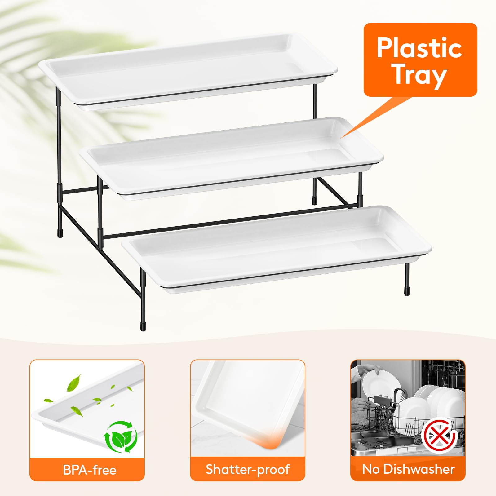 Soporte Lifewit de metal ajustable en negro, estable y compacto.