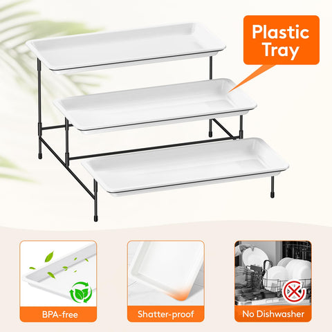 Soporte Lifewit de metal ajustable en negro, estable y compacto.