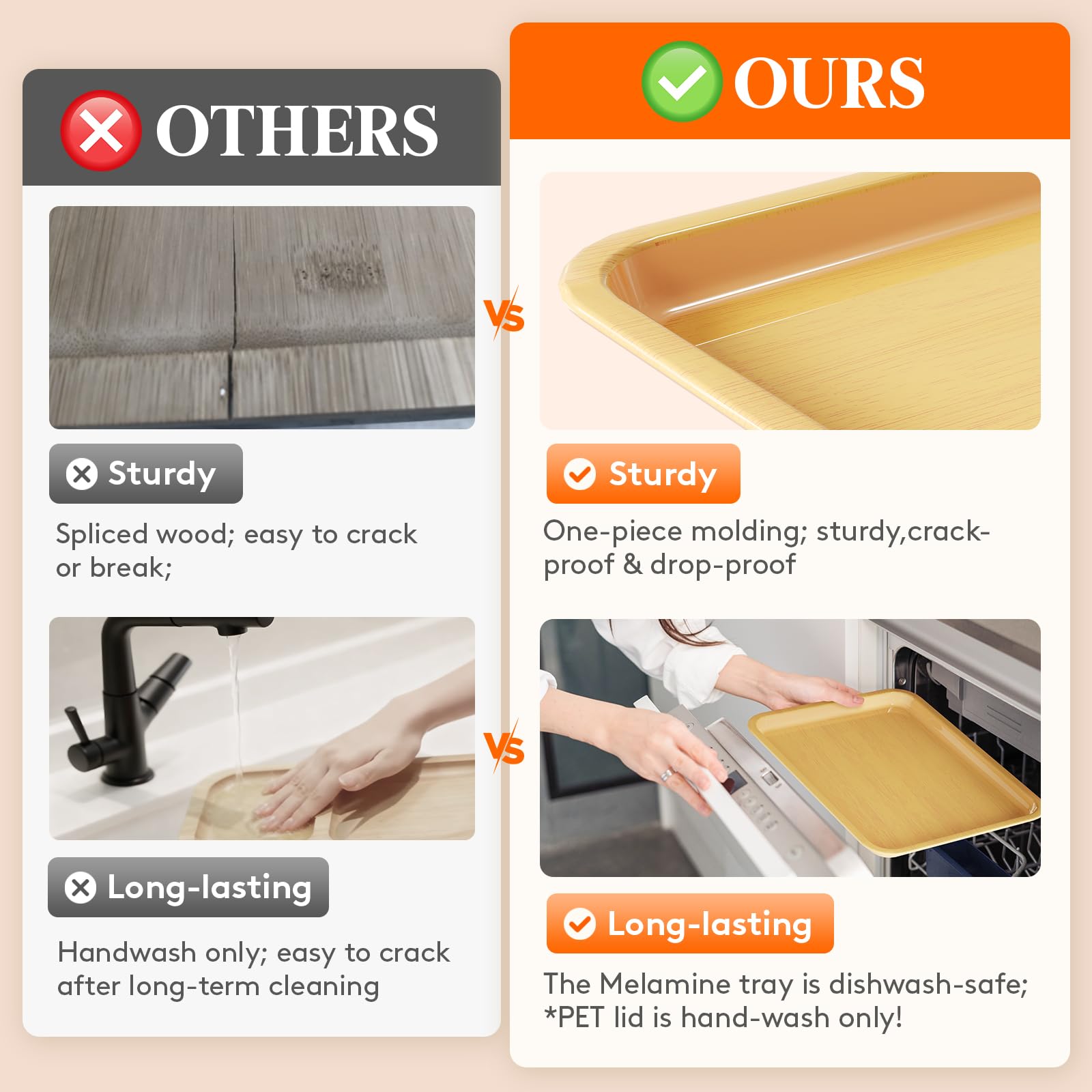 Lifewit tabla de charcutería con superficie anti manchas y fácil limpieza