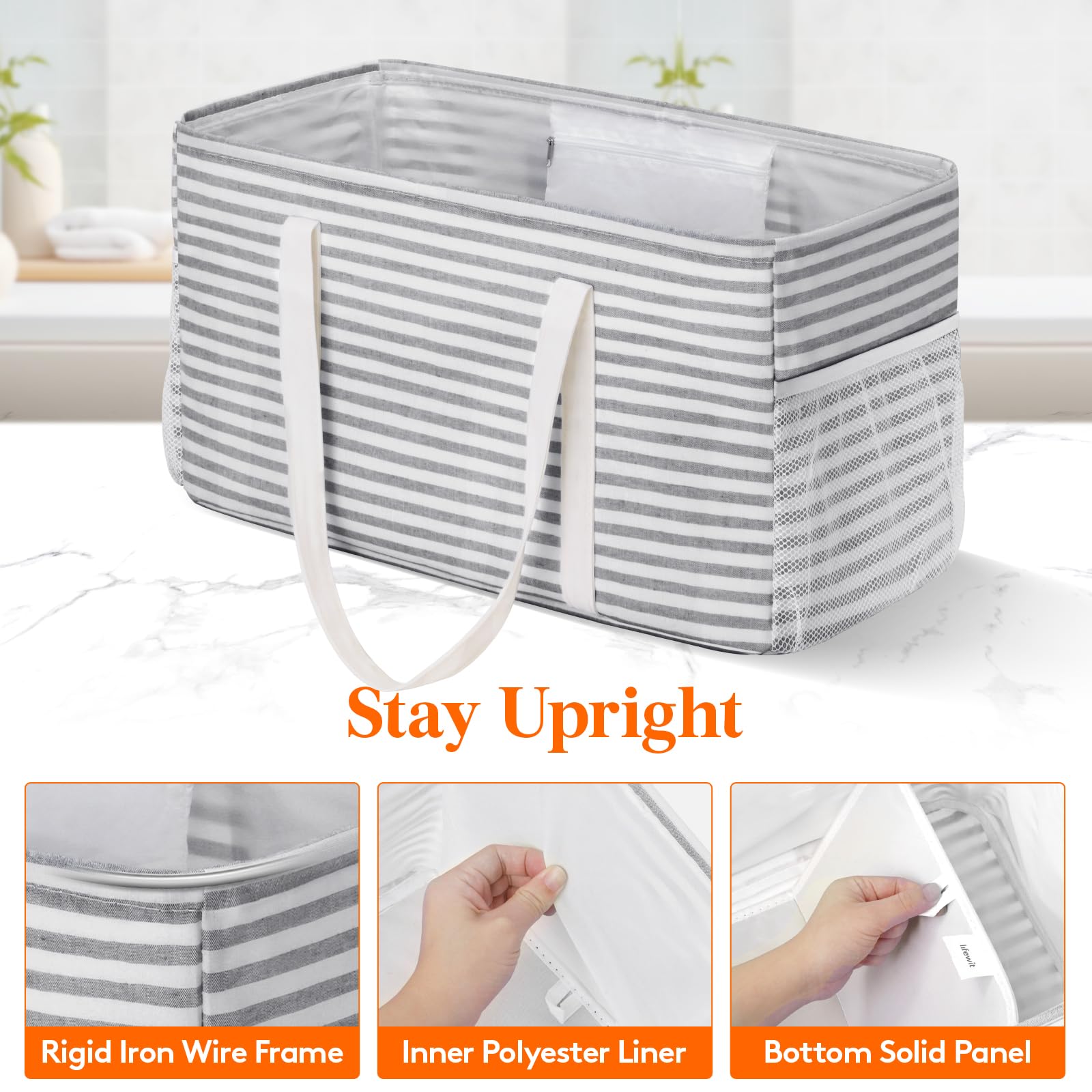 Lifewit tote extragrande, base sólida para mayor estabilidad al cargar