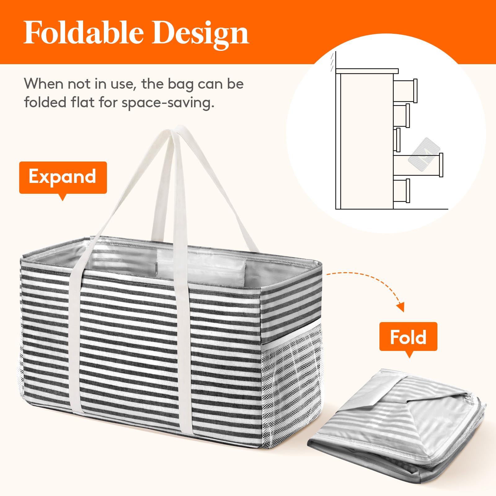 Lifewit bolsa extragrande plegable facilita guardar en cajones o guantera