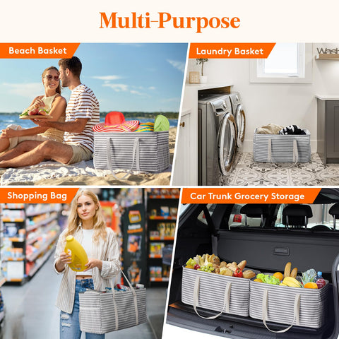 Lifewit tote extragrande ideal para dejar en el maletero ordenado