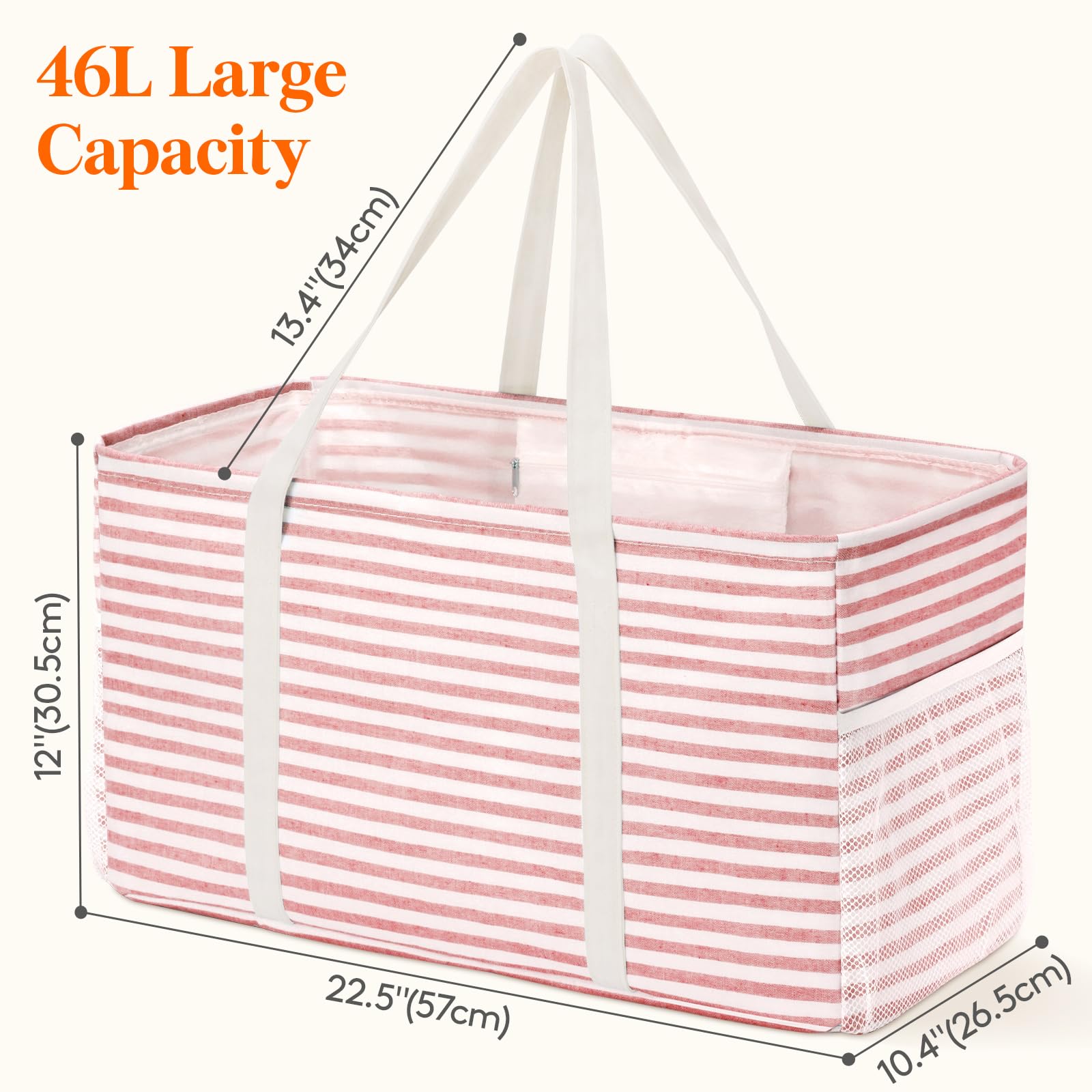 Lifewit Tote Grande, vista lateral, diseño estable para carga diaria.