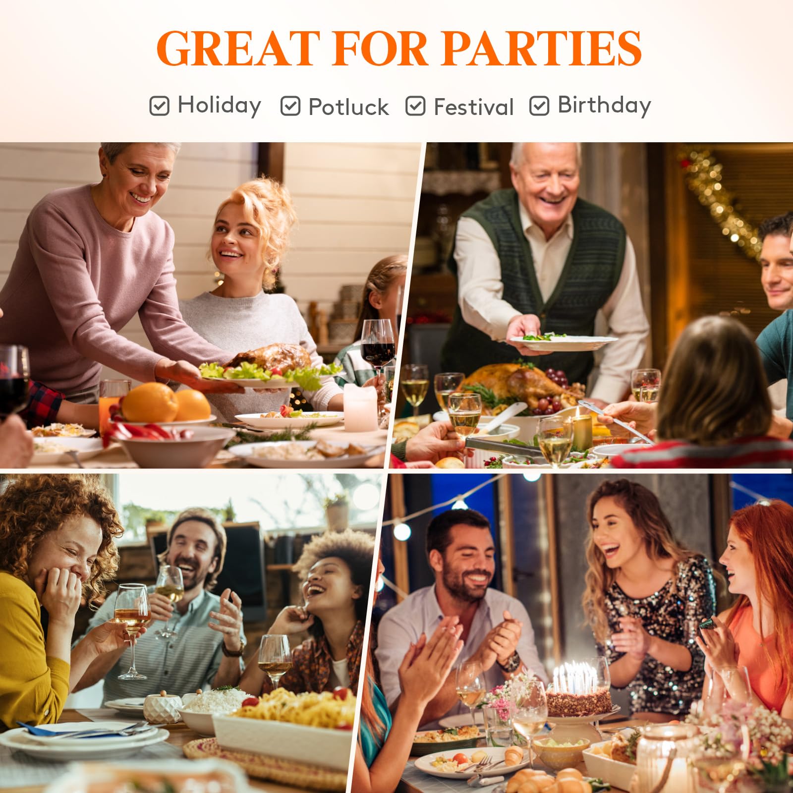Lifewit usos versátiles para potlucks, picnics y cookouts.