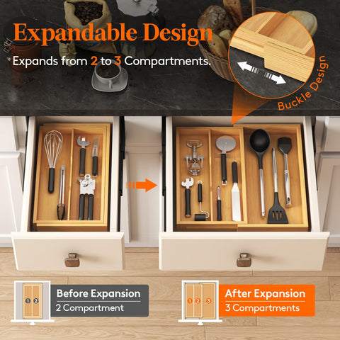 Lifewit ranuras ergonómicas para localizar cuchara rápidamente.