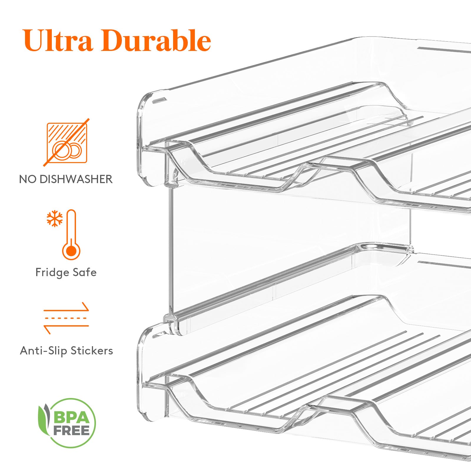 Lifewit dos estantes apilables para maximizar el espacio.