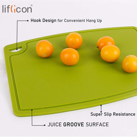 Liflicon: tabla plegable silicona verde, ahorro de espacio al guardarla.