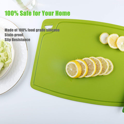 Liflicon: tabla de corte silicona pequeña verde, perfecta para especias y piezas pequeñas.