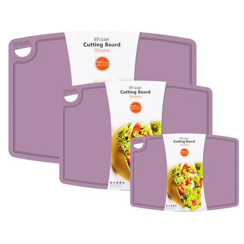 Liflicon tablas de silicona gruesas y plegables en morado pruna para cortar y transferir con facilidad