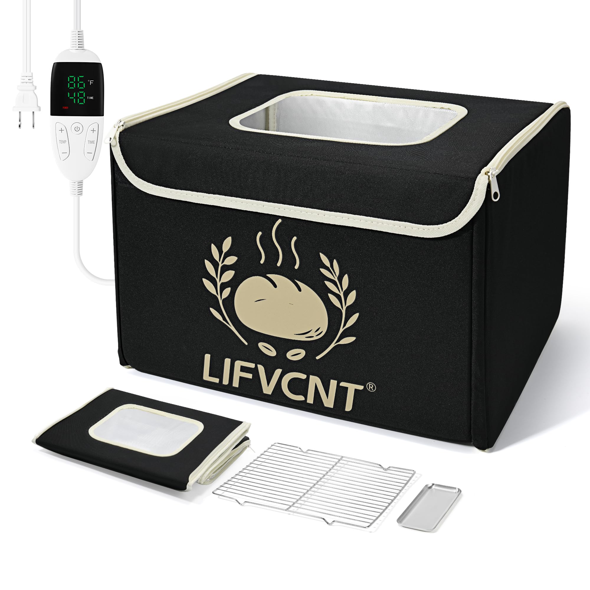 LIFVCNT caja fermentación plegable, vista general para pan y masas.