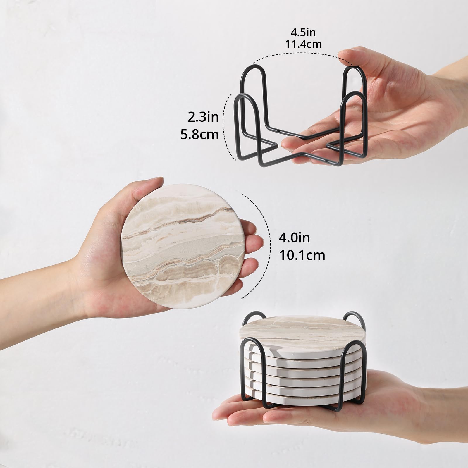 LIFVER posavasos ceramico con base de corcho evitan deslizamientos