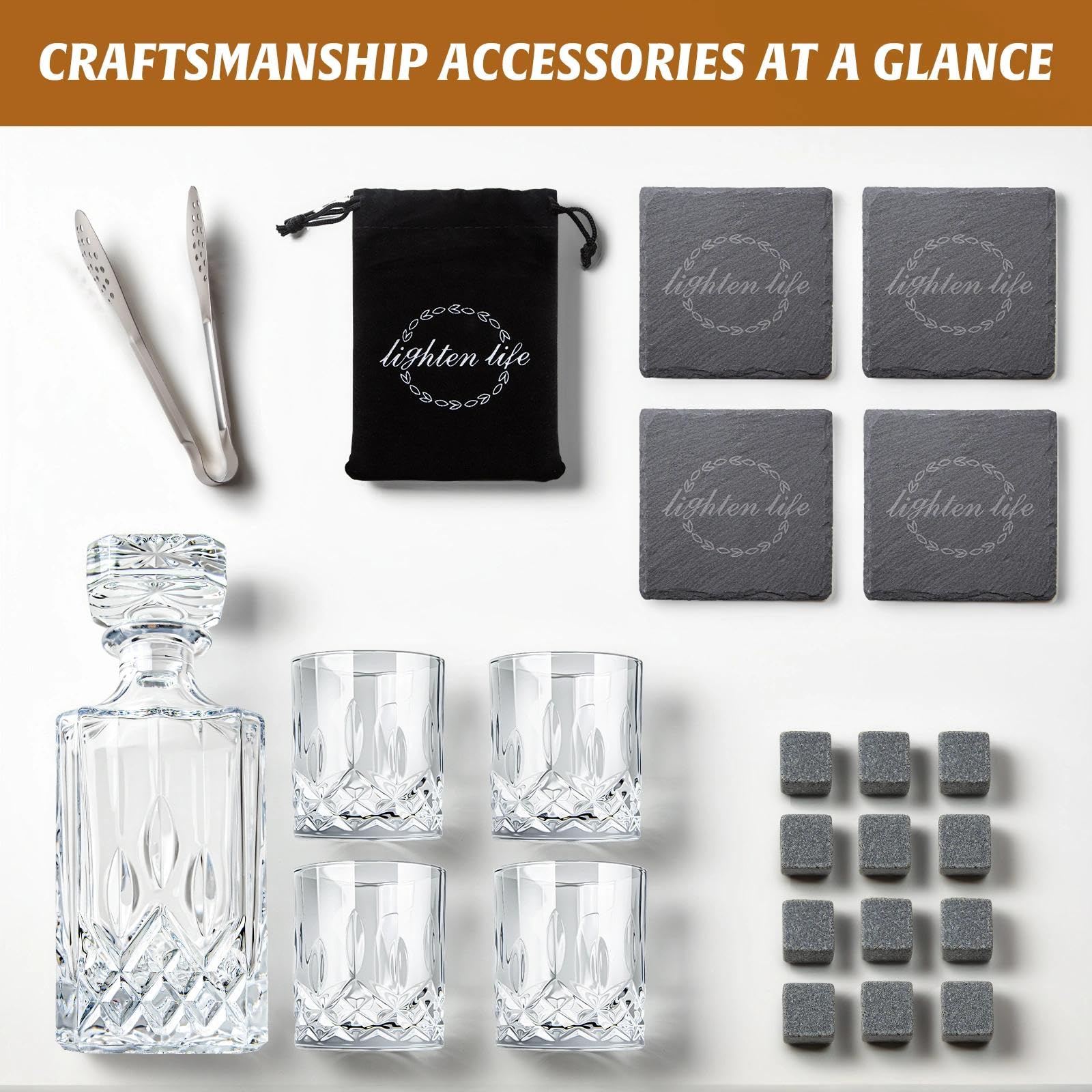Set-accesorios-bar-regalo LIGHTEN LIFE, ideal para brindis.