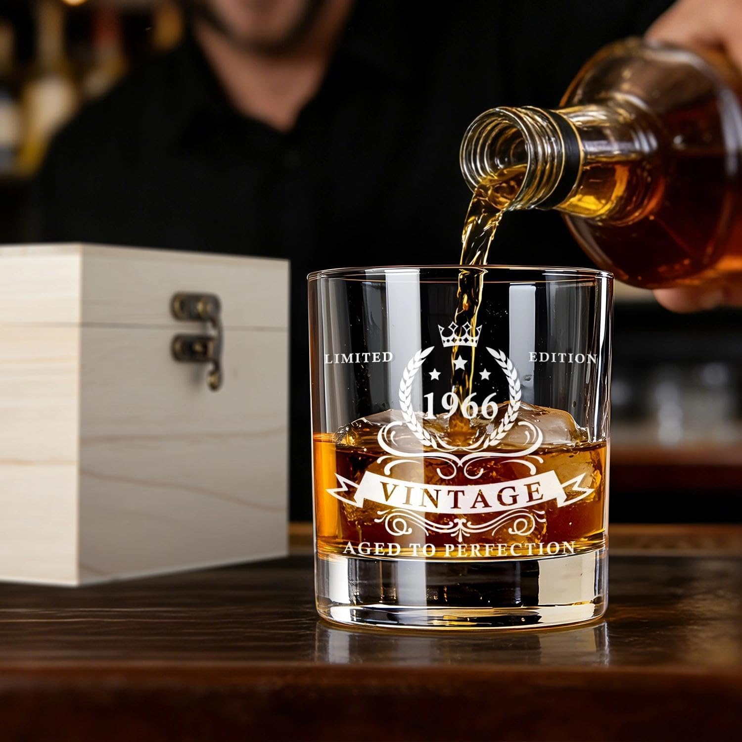 LIGHTEN LIFE vaso whisky 12 onzas con base robusta para bebidas premium.