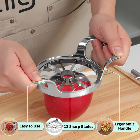 LIIGEMI Cortador de manzana: cortes limpios para repostería.