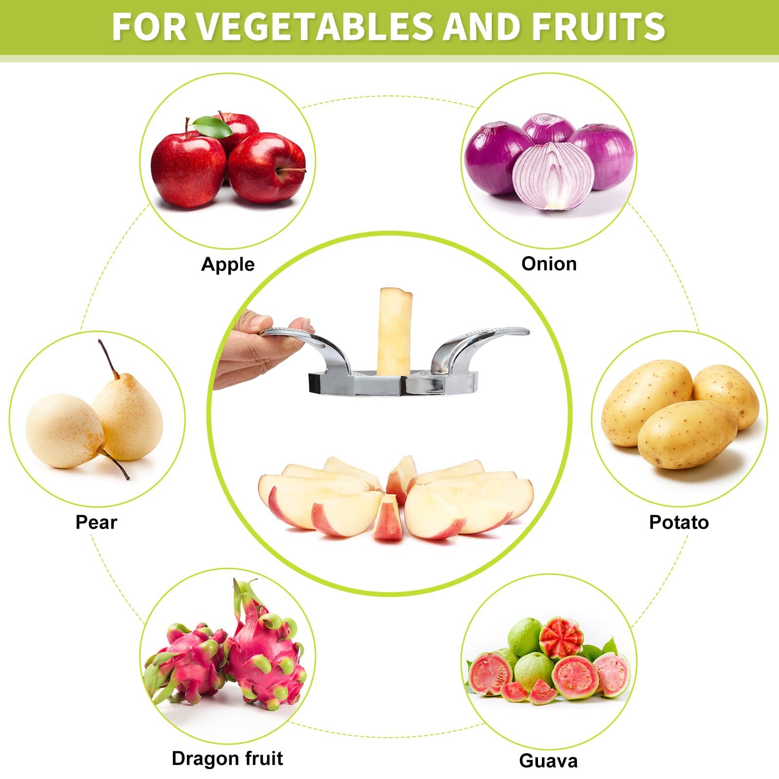LIIGEMI corte-frutas y verduras variadas para ensaladas rápidas.