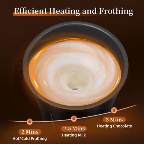 Liksiy espumador de leche calienta la leche hasta 65 °C para bebidas suaves.