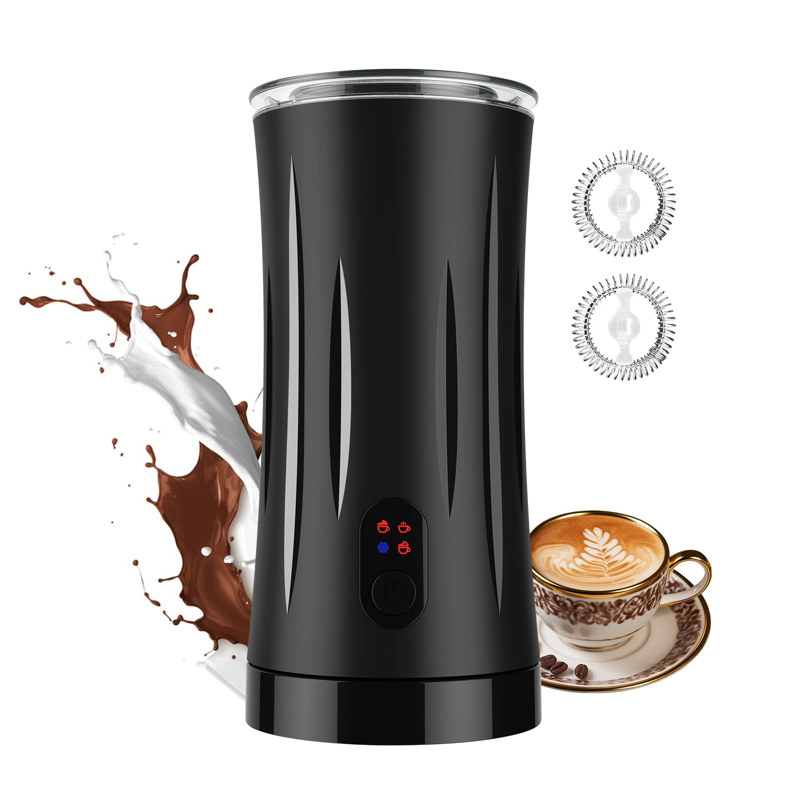 Liksiy espumador de leche con diseño ergonómico para un agarre cómodo.