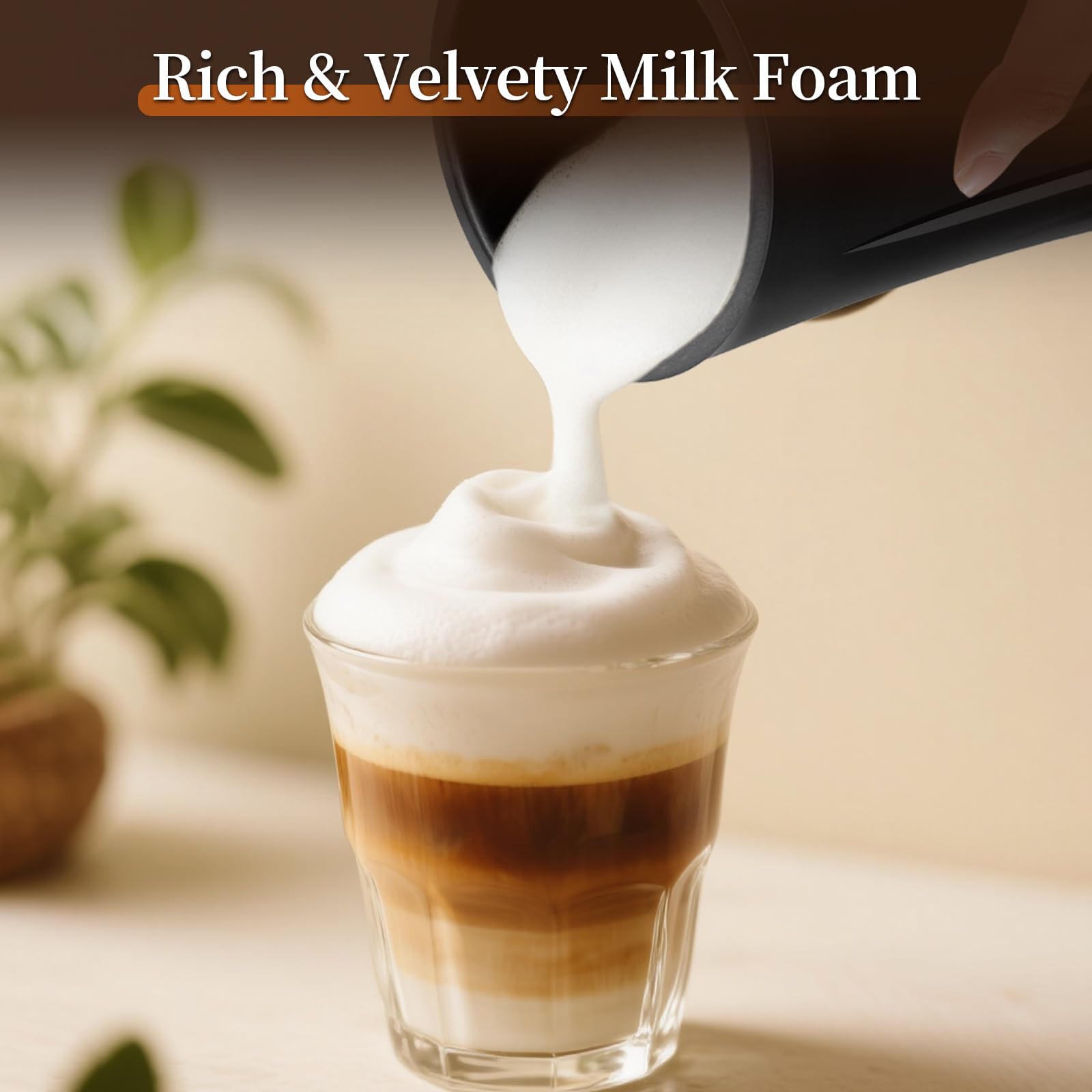 Liksiy espumador de leche operación silenciosa para café sin ruidos.