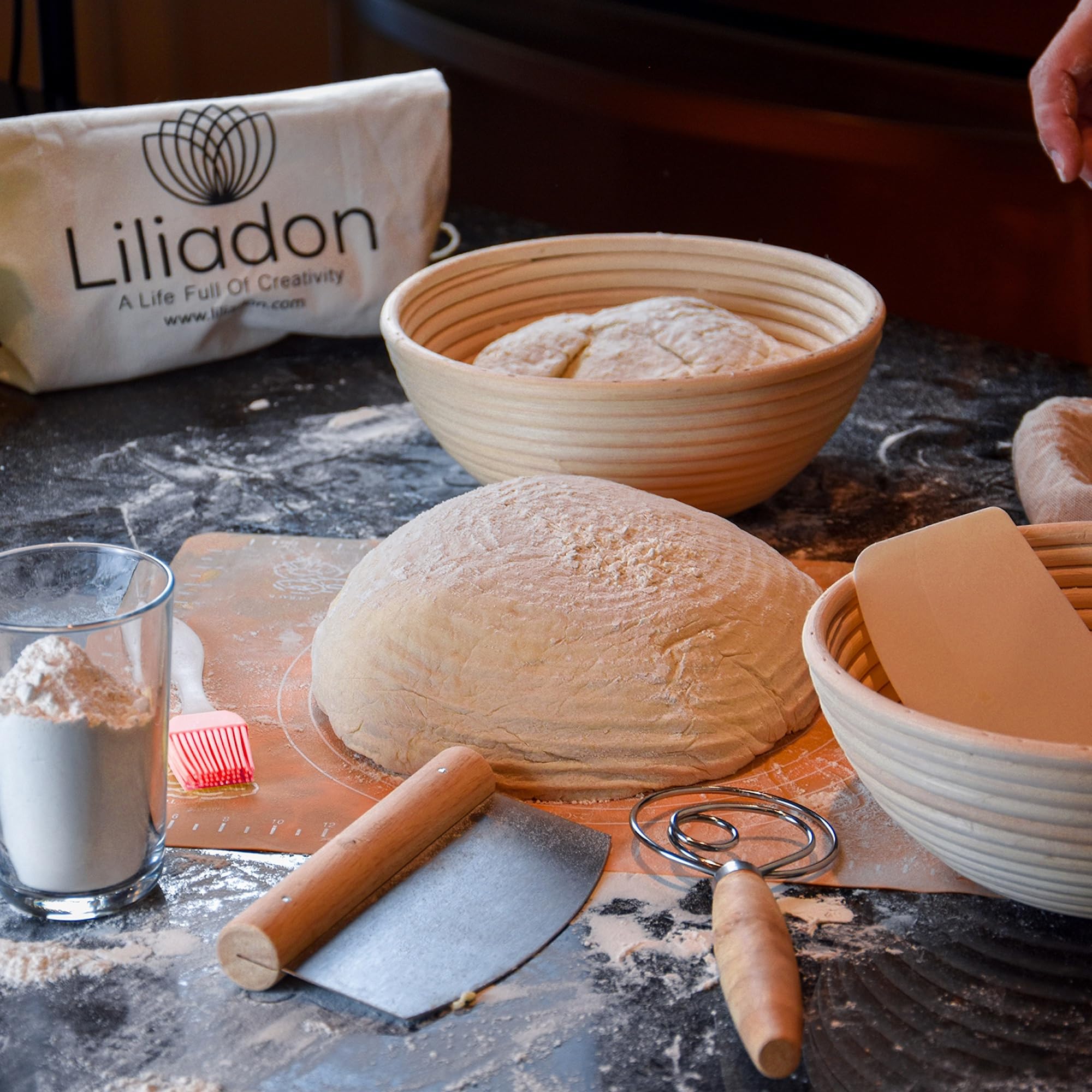 Set regalo Liliadon para pan artesano, presentación elegante