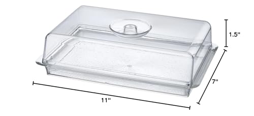 Lillian Tablesettings bandeja rectangular, fácil de limpiar con tapa para uso diario.