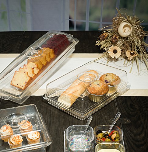 Bandeja de Lillian Tablesettings para fiestas, con tapa y presentación impecable.