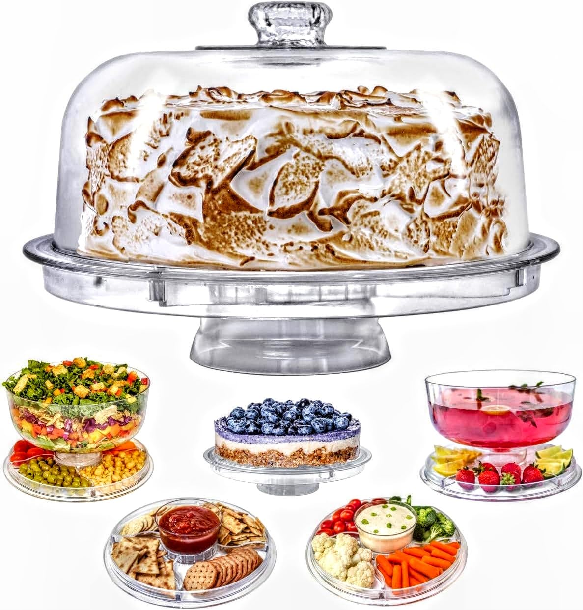 Lillian Tablesettings soporte tarta con domo para presentación elegante
