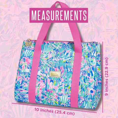 Bolsa Lilly Pulitzer Cabana Cocktail, base plana estable para colocarla en nevera o mesa.