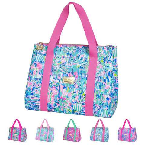 Bolsa Lilly Pulitzer Cabana Cocktail, frontal, ideal para llevar comidas y meriendas con estilo.